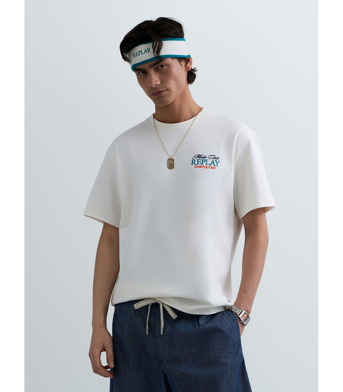 REPLAY &times; Monte Carlo Country Club オーバーサイズ Tシャツ 詳細画像 ホワイト 3